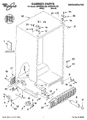 CABINET, LITERATURE Diagram and Parts List for GD5NHGXLQ00  Whirlpool Refrigerator