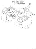 BASE PLATE Diagram and Parts List for MT3135SHQ0  Whirlpool Microwave
