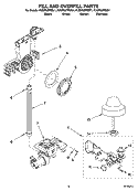 FILL AND OVERFILL PARTS Diagram and Parts List for KUDP02FRWH1  KitchenAid Dishwasher