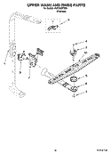 UPPER WASH AND RINSE PARTS Diagram and Parts List for KUDX03FTSS1  KitchenAid Dishwasher
