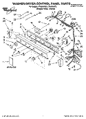 WASHER/DRYER CONTROL PANEL PARTS Diagram and Parts List for LTG6234DQ5  Whirlpool Washer Dryer Combo
