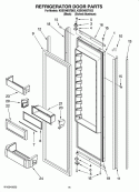 REFRIGERATOR DOOR PARTS Diagram and Parts List for KSSO48QTB03  KitchenAid Refrigerator