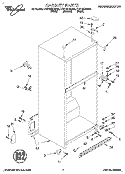 CABINET Diagram and Parts List for ET21DKXDB02  Whirlpool Refrigerator