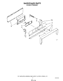 BACKGUARD Diagram and Parts List for SF3100ERW4  Whirlpool Range
