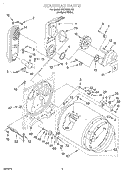 BULKHEAD Diagram and Parts List for SGDS800JQ1  Whirlpool Dryer