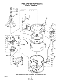 TUB AND BASKET Diagram and Parts List for LA6380XPW0  Whirlpool Washer