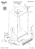 CABINET Diagram and Parts List for 7ED27DQXDN01  Whirlpool Refrigerator
