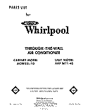 SECTION Diagram and Parts List for AKFW1140  Whirlpool Air Conditioner