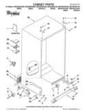 CABINET PARTS Diagram and Parts List for WSF26D4EXA00  Whirlpool Refrigerator
