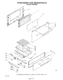 OVEN DOOR AND BROILER Diagram and Parts List for SF3001ERW5  Whirlpool Range
