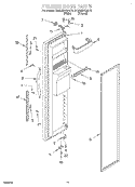 FREEZER DOOR Diagram and Parts List for 3VED23DQFN01  Whirlpool Refrigerator