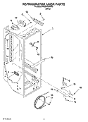 REFRIGERATOR LINER PARTS Diagram and Parts List for RS22AGXTQ00  Roper Refrigerator