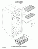 LINER PARTS Diagram and Parts List for EV200NZTQ00  Whirlpool Freezer