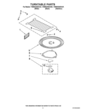 TURNTABLE PARTS Diagram and Parts List for YWMH2205XVQ1  Whirlpool Microwave