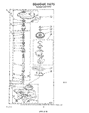 GEARCASE Diagram and Parts List for LA5311XPW4  Whirlpool Washer