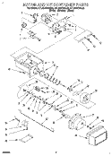 MOTOR AND ICE CONTAINER Diagram and Parts List for KTLS22QDAL00  KitchenAid Refrigerator