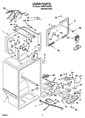 LINER PARTS Diagram and Parts List for GT2SHKXMS02  Whirlpool Refrigerator