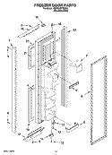 FREEZER DOOR PARTS Diagram and Parts List for KSRB22FTBX00  KitchenAid Refrigerator