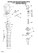 MOTOR AND ICE CONTAINER PARTS Diagram and Parts List for KSRG25FKST16  KitchenAid Refrigerator