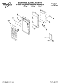 CONTROL PANEL PARTS Diagram and Parts List for YGH8155XJQ0  Whirlpool Microwave
