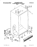 CABINET Diagram and Parts List for KSRC25DAWH01  KitchenAid Refrigerator