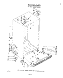 CABINET Diagram and Parts List for EHD252SMWR2  Whirlpool Refrigerator