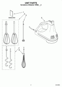 UNIT PARTS Diagram and Parts List for KHM9PFB5  KitchenAid Mixer