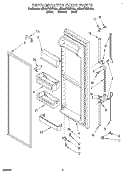 REFRIGERATOR DOOR Diagram and Parts List for 8ED22PWXDG01  Whirlpool Refrigerator