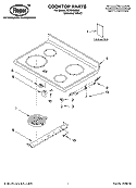 COOKTOP PARTS Diagram and Parts List for FES356RD0  Roper Range