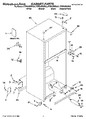 CABINET PARTS Diagram and Parts List for KTRP22EMWH02  KitchenAid Refrigerator