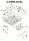 UPPER RACK AND TRACK PARTS Diagram and Parts List for KUDS40FVSS0  KitchenAid Dishwasher