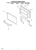 FREEZER DOOR Diagram and Parts List for KTRC19ELSS01  KitchenAid Refrigerator