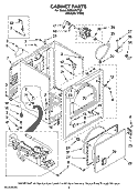 CABINET PARTS Diagram and Parts List for NGD5200TQ0  Amana Dryer