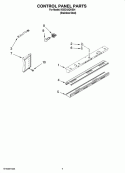 CONTROL PANEL PARTS Diagram and Parts List for KSSC42QVS01  KitchenAid Refrigerator