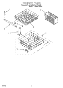 DISHRACK Diagram and Parts List for RUD3000HB0  Roper Dishwasher