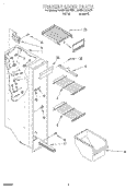 FREEZER LINER Diagram and Parts List for RS25AQXFW01  Roper Refrigerator