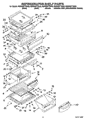 REFRIGERATOR SHELF PARTS Diagram and Parts List for KSRP25FTWH00  KitchenAid Refrigerator