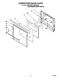 LOWER OVEN DOOR Diagram and Parts List for RB770PXYB7  Whirlpool Wall Oven