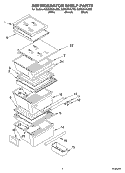 REFRIGERATOR SHELF Diagram and Parts List for GD2SHAXLT02  Whirlpool Refrigerator