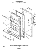 DOOR Diagram and Parts List for EL15CCXRWR0  Whirlpool Refrigerator