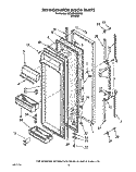 REFRIGERATOR DOOR Diagram and Parts List for 8ED22DQXXN00  Whirlpool Refrigerator