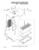 LOWER UNIT AND TUBE PARTS Diagram and Parts List for KSSS36QTB04  KitchenAid Refrigerator