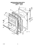 REFRIGERATOR DOOR, LIT/OPTIONAL Diagram and Parts List for TT14CKXXW01  Estate Refrigerator