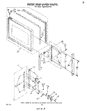 DOOR AND LATCH Diagram and Parts List for RM973BXPT0  Whirlpool Microwave Oven Combo