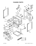 CHASSIS PARTS Diagram and Parts List for YWFE710H0BB0  Whirlpool Range