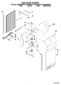 AIR FLOW PARTS Diagram and Parts List for KSRG22FKWH19  KitchenAid Refrigerator