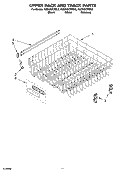 UPPER RACK AND TRACK PARTS Diagram and Parts List for KUDK02CRWH3  KitchenAid Dishwasher