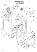 SECTION Diagram and Parts List for LER5644JT1  Whirlpool Dryer