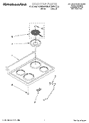 COOKTOP Diagram and Parts List for KERI500EAL3  KitchenAid Range