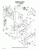 CABINET PARTS Diagram and Parts List for YWED5300VW0  Whirlpool Dryer